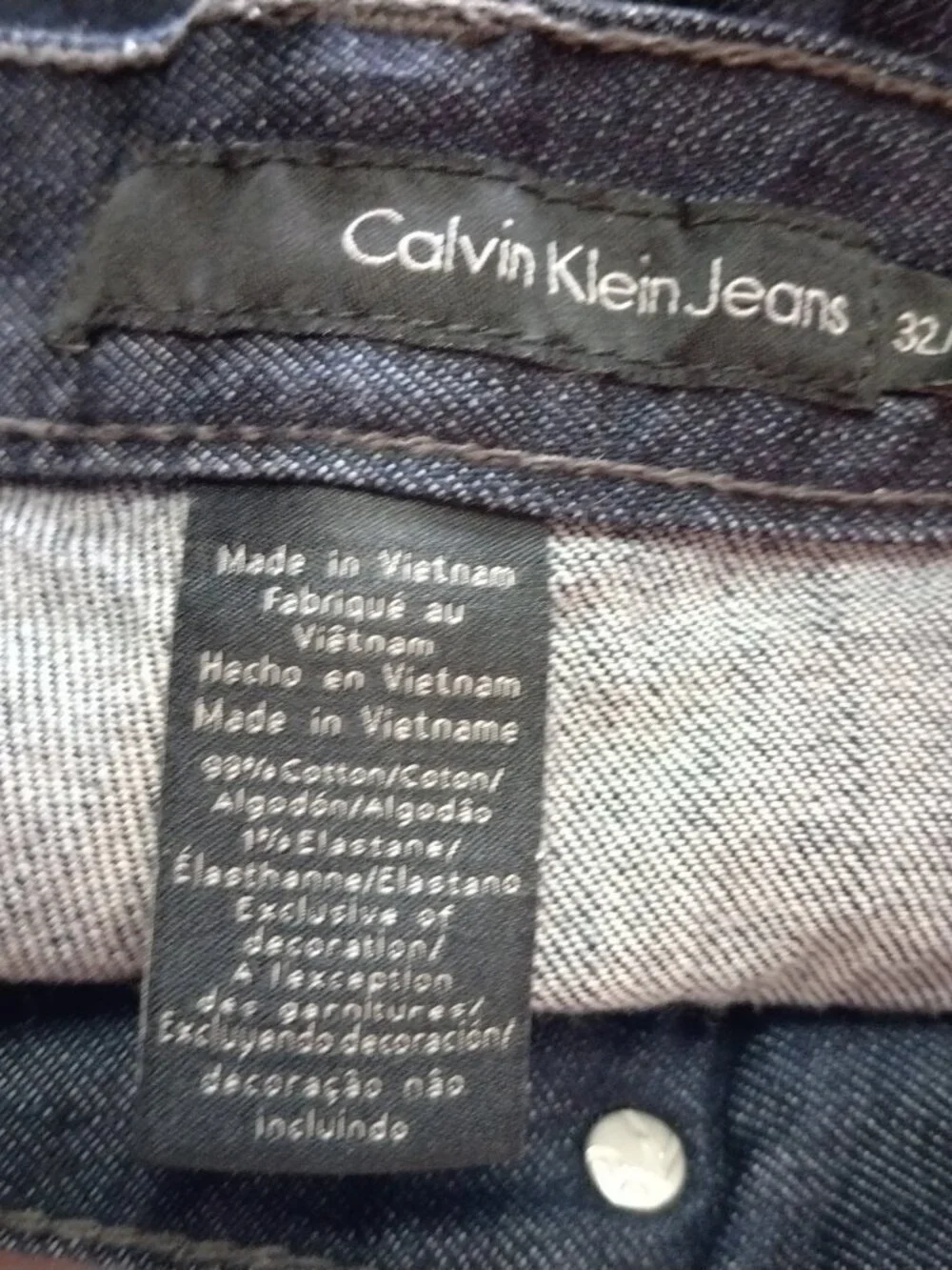 Calvin Klein Jeans Women's Size 32 Blue Flare High Rise Dark Wash Denim Jeans